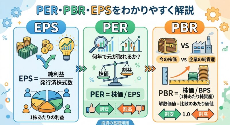 PER・PBR・EPSをわかりやすく解説